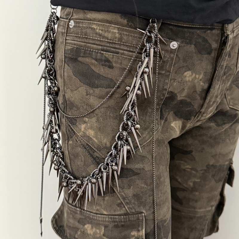 Unique Niche Design Hip-Hop Punk Pants Chain Jeans Waist Chain Rivet Heavy-Duty Unique Personality Accessory Pants Chain Waist Chain
