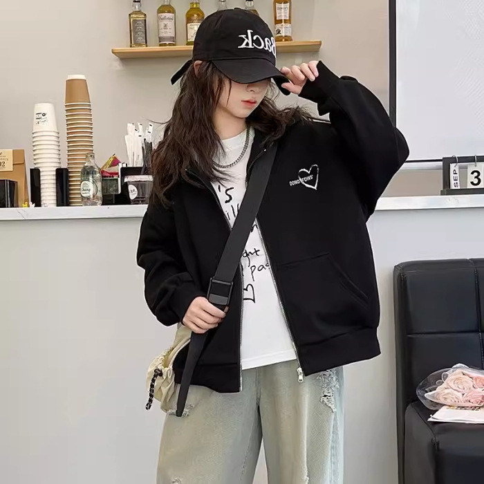 Picture of Girls' Sweatshirt 2024 New Style Autumn Girl's Hooded Top Children's Clothes Spring and Autumn Fashionable Big Children's Clothes