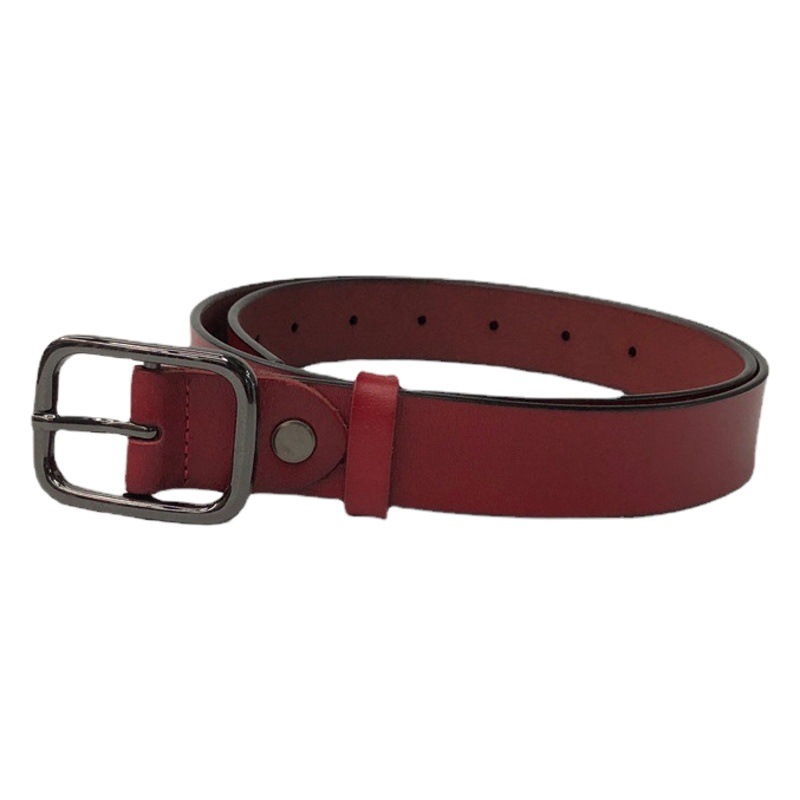 2024 new leather ladies belt simple fashion buckle belt cowhide belt casual belt wholesale