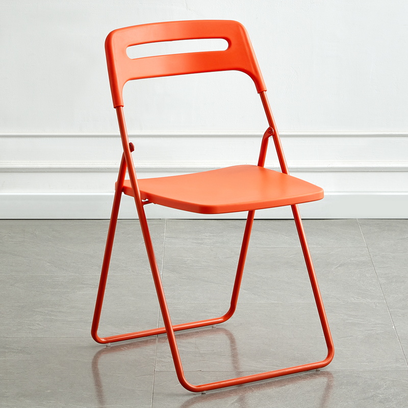 Picture of Folding chair home simple modern plastic photo chair dormitory office meeting training outdoor backrest chair stool