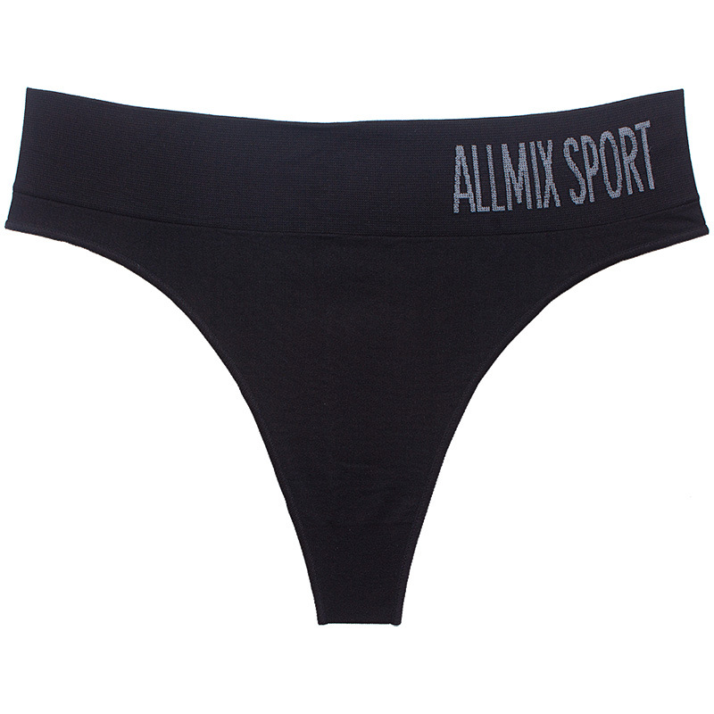 Picture of Foreign Trade European and American Women's Underwear Sexy Seamless Sports Fitness Letter Wide Waist Middle Waist Seamless Briefs Thong