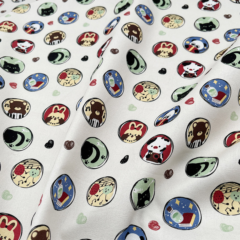 Seal Animal Cotton Canvas 1.5m Width 1.0m Price Bag Jacket Vest Handmade DIY Fabric