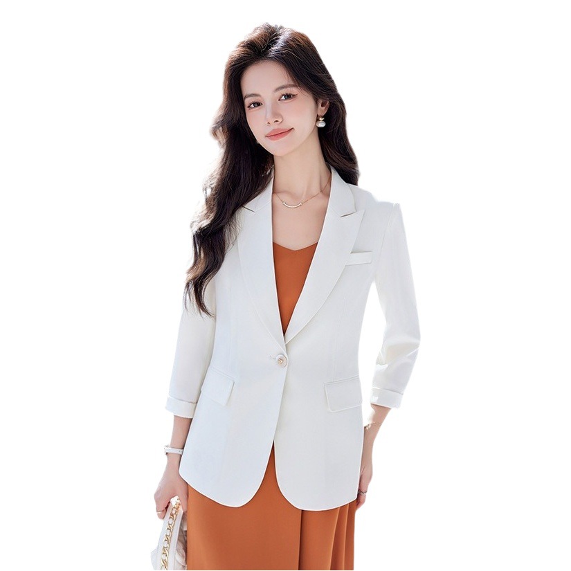 Small suit jacket women's autumn and winter black interview professional new suit formal wear suit high-grade overalls