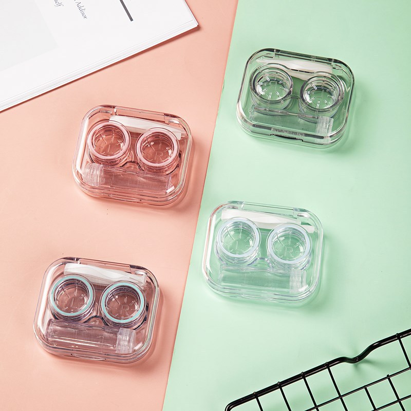 Picture of Portable Contact Lens Box Simple Cute Instagram Girls Heart Companion Storage Box High-end Transparent Contact Lens Box