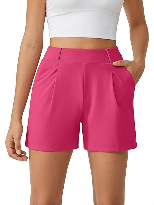2025 Amazon Women's Shorts Fashionable High Waist Casual Easiest for Match Summer with Pockets Fitness Sports Yoga