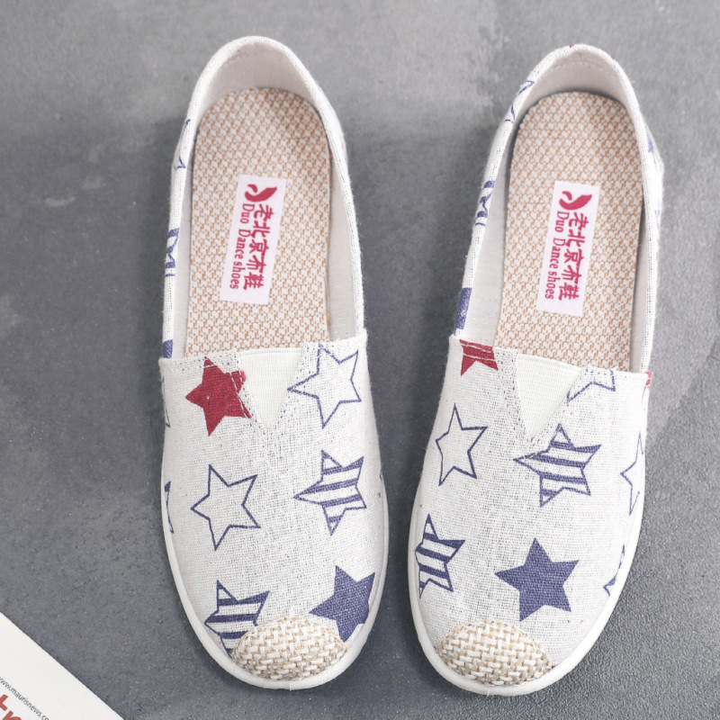 Picture of Spring New Style Old Beijing Cloth Shoes Women's Soft-Soled Lazy Shoes Canvas Foreign Trade Shoes Fisherman's Shoes Korean Version Versatile