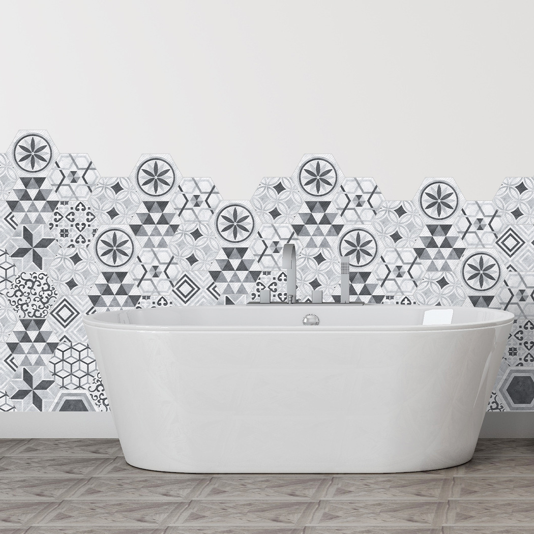 Picture of New Industrial Style Nordic Hexagon Tile Sticker Bathroom Kitchen Home Non-Slip Floor Sticker DIY Splicing Wall Sticker LB023