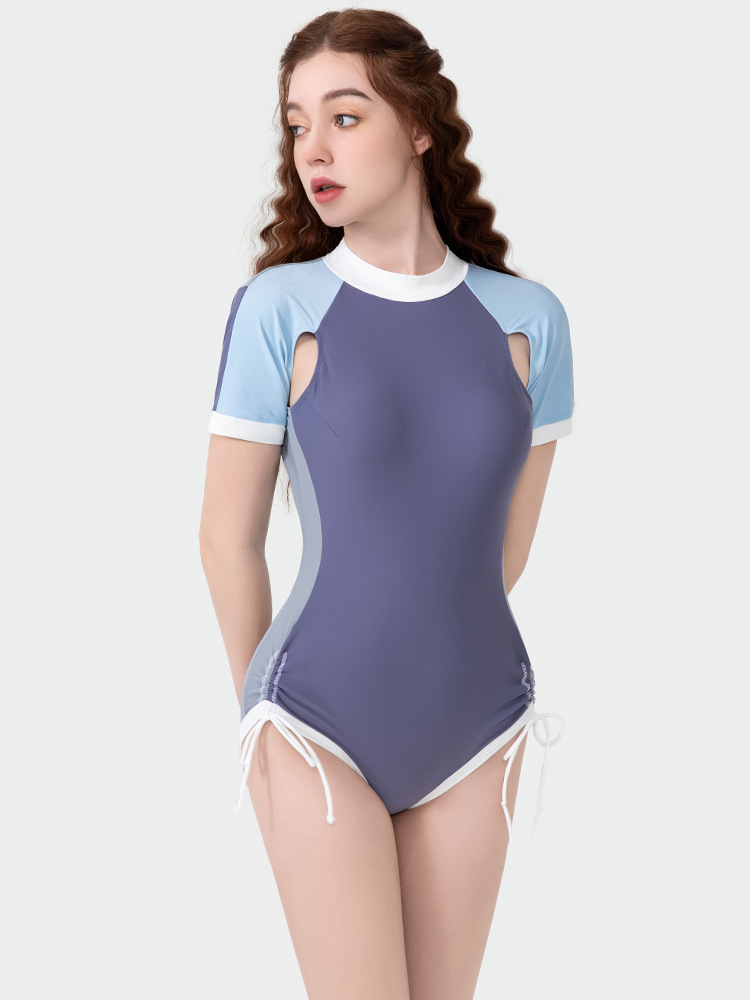 Picture of Women's One-Piece Swimsuit Covers Belly, Looks Slimming, Backless Triangle Swimsuit, Hot Spring Seaside Vacation Swimwear