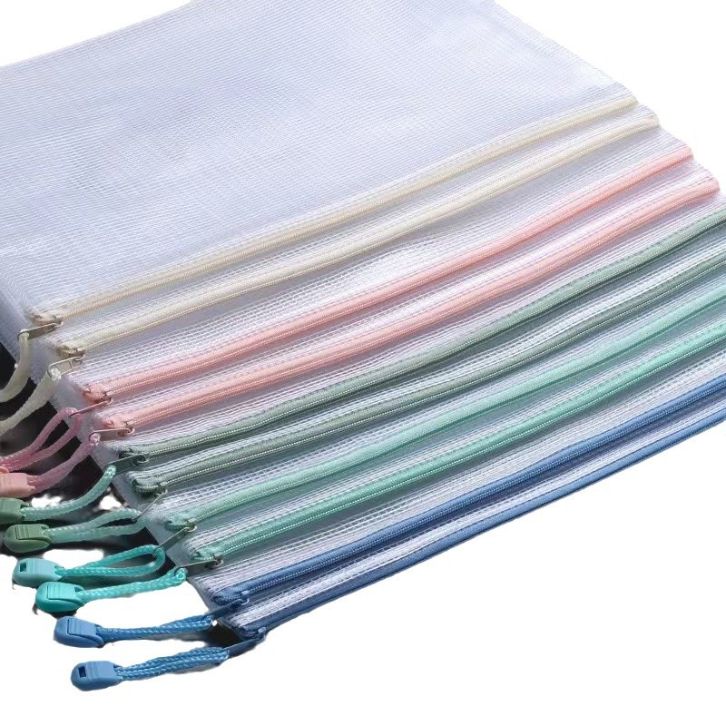 Picture of Grid File Bag A4 with Label Test Paper Bag Data Storage Bag File Bag Pvc Custom Test Paper Storage