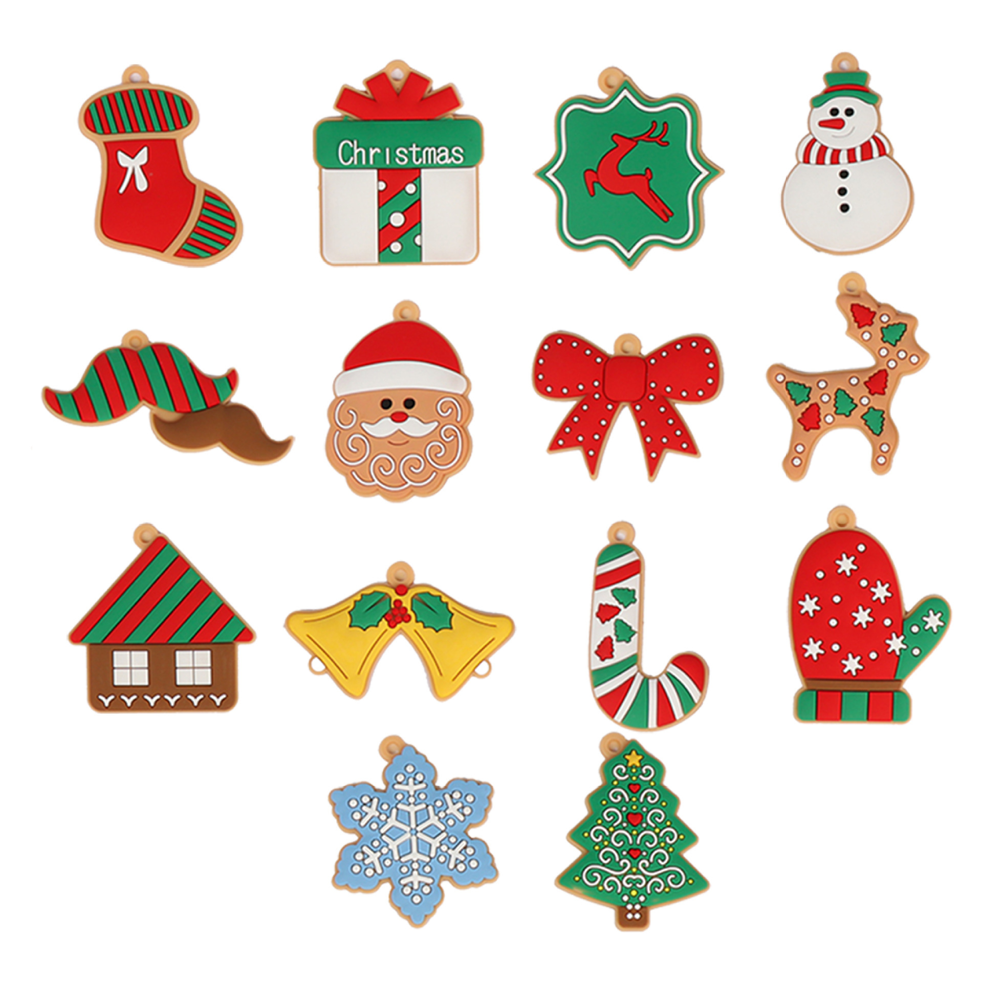 Picture of 2024 New Christmas Tree DIY Pendant Gingerbread Man Twelve Source Manufacturer Christmas Scene Arrangement Pendant