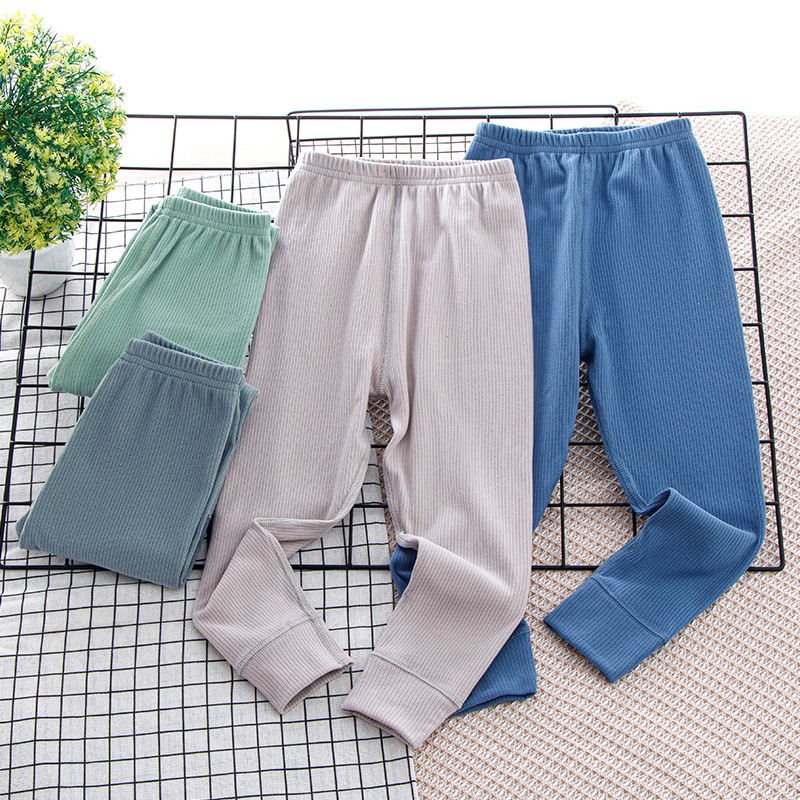 Picture of Children's Home Leggings Double-sided Sanding Soft Pajama Pants Solid Color Autumn and Winter Warm Velvet Pants