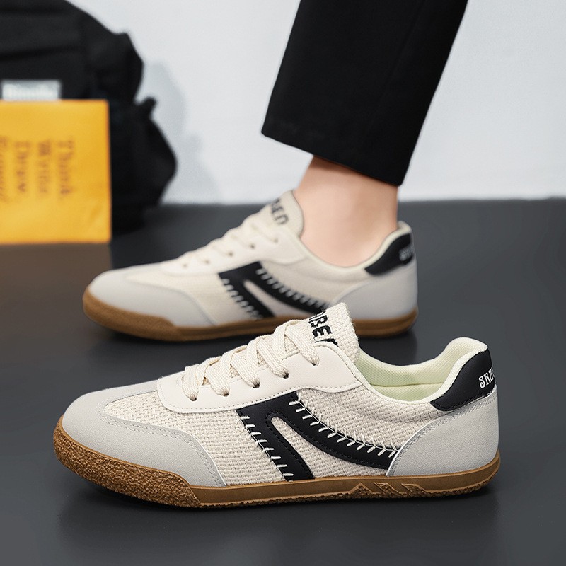 Cross-Border Shoes, Men's Shoes, Summer Breathable German Training Shoes, Unisex Versatile Casual Shoes, Retro White Shoes, Sneakers