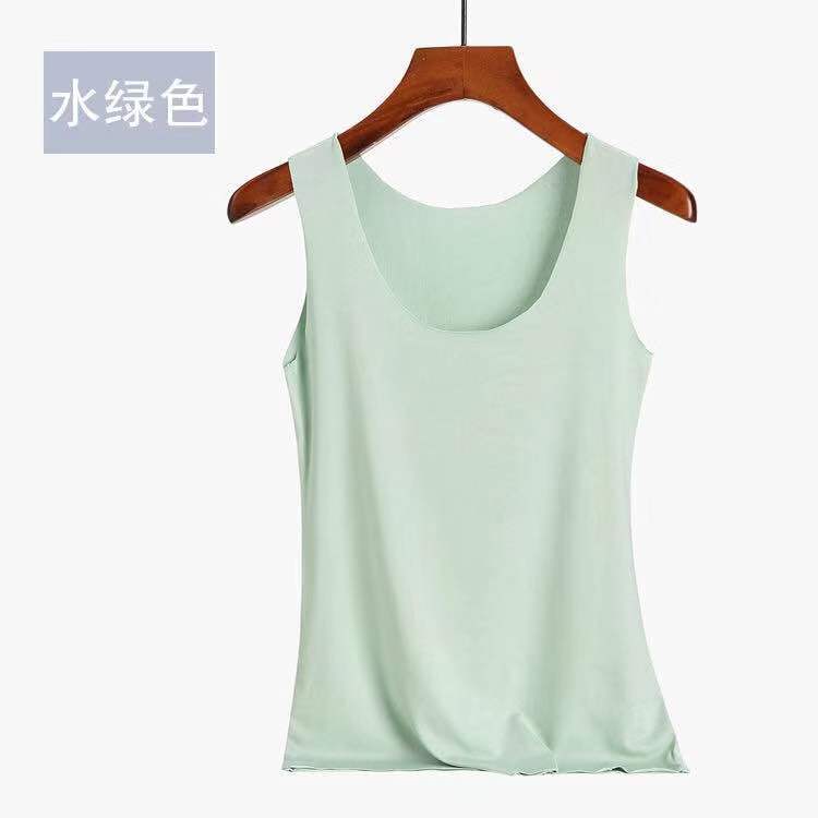 Picture of Seamless Vest for Women, Thin Pure Color Bottoming Shirt, Slim Sleeveless Spring & Fall Inner Wear, Summer Student Vest for Women