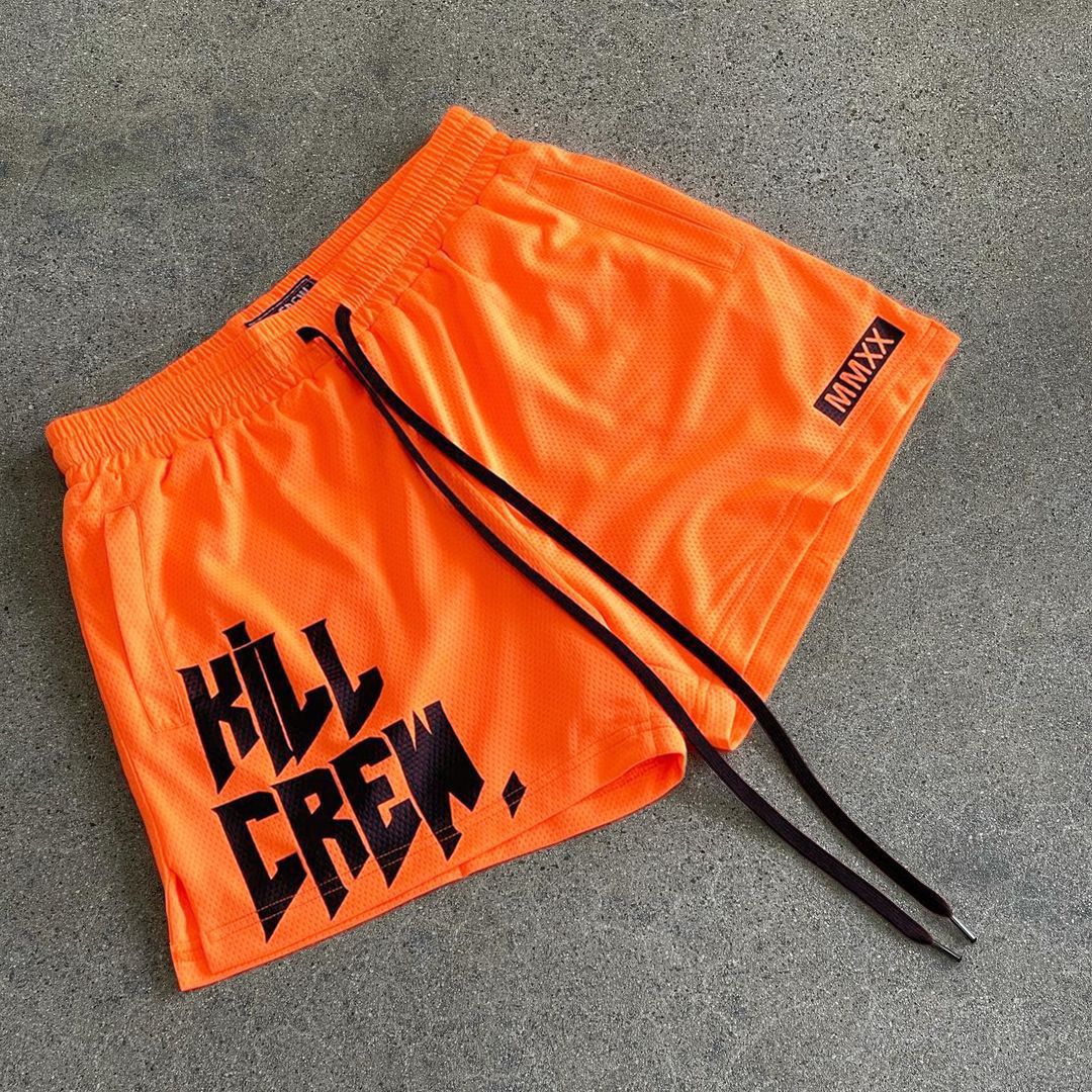 Shorts Men's Sports Mesh Quick-drying Fashion Brand Boxing Leg Training Three-point Pants Muscle Fitness Basketball Fashion Brand Pants
