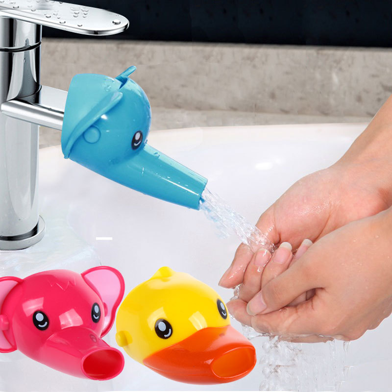 Picture of Baby hand washing extension TikTok cartoon faucet extender children hand washing device lengthened auxiliary splash-proof Guide sink