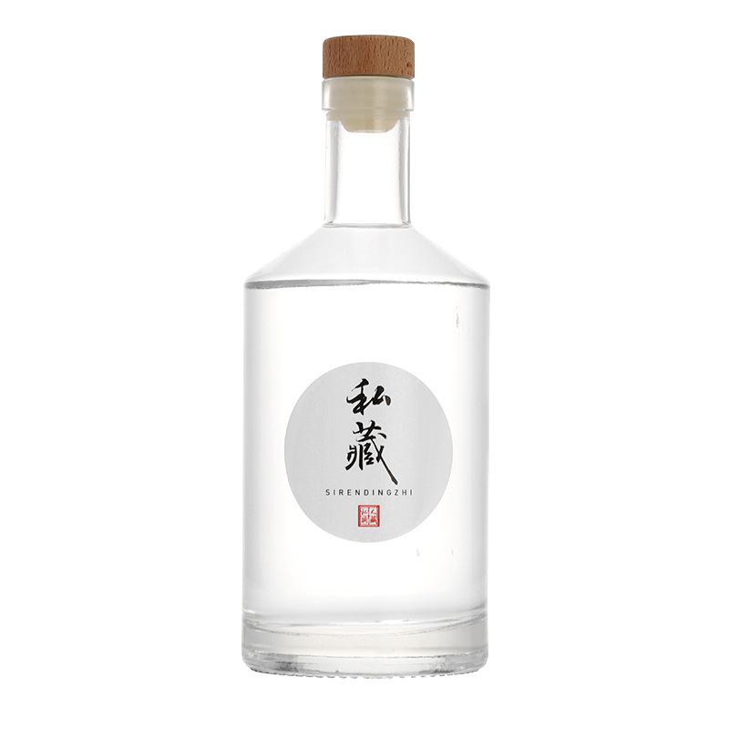 Picture of Crystal white liquor bottle transparent sealed brewed glass sealed household wholesale