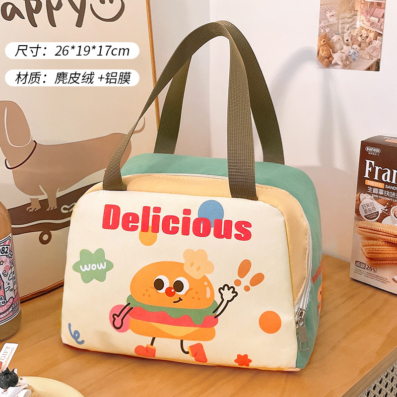 Picture of Portable Lunch Box Bag Heat Preservation Bag Lunch Box Packaging Meal Bag for Students and Office Students with Meal Lunch Bag Thickened Aluminum Foil Bag