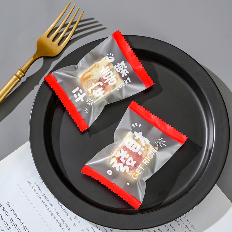 Picture of Snowflake Crisp Packaging Bag Machine-sealed Baking Biscuits Individual Small Bag Cookies Nougat Fruit Box Individual Self-sealing Bag