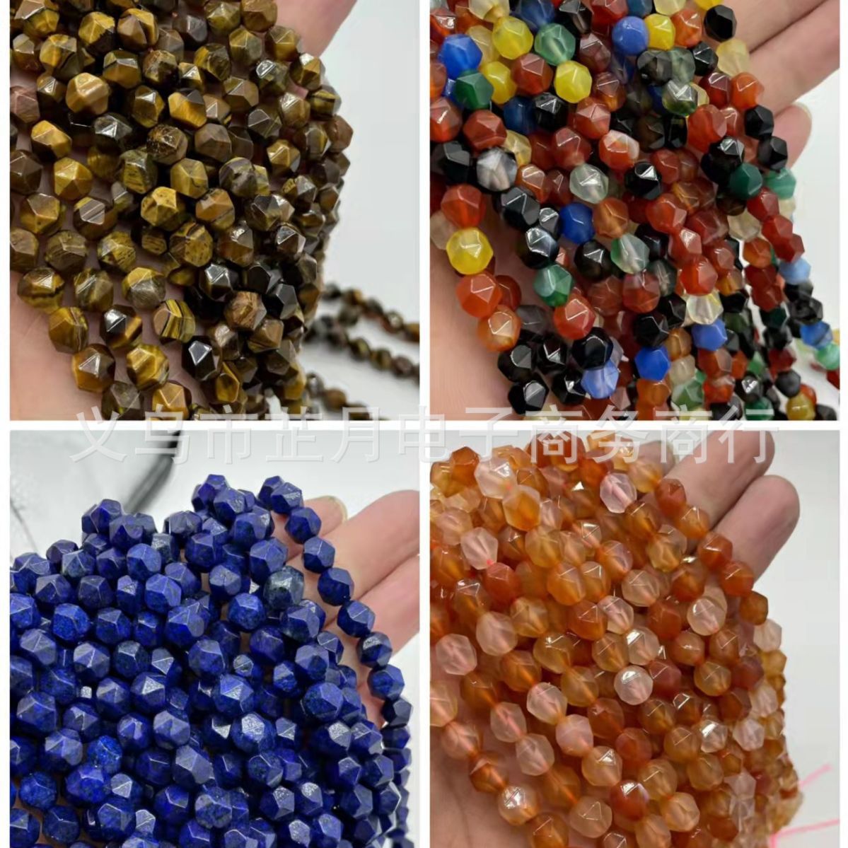 Picture of Factory direct new variety of natural stone diamond cut diy handmade loose beads bracelet jewelry accessories materials
