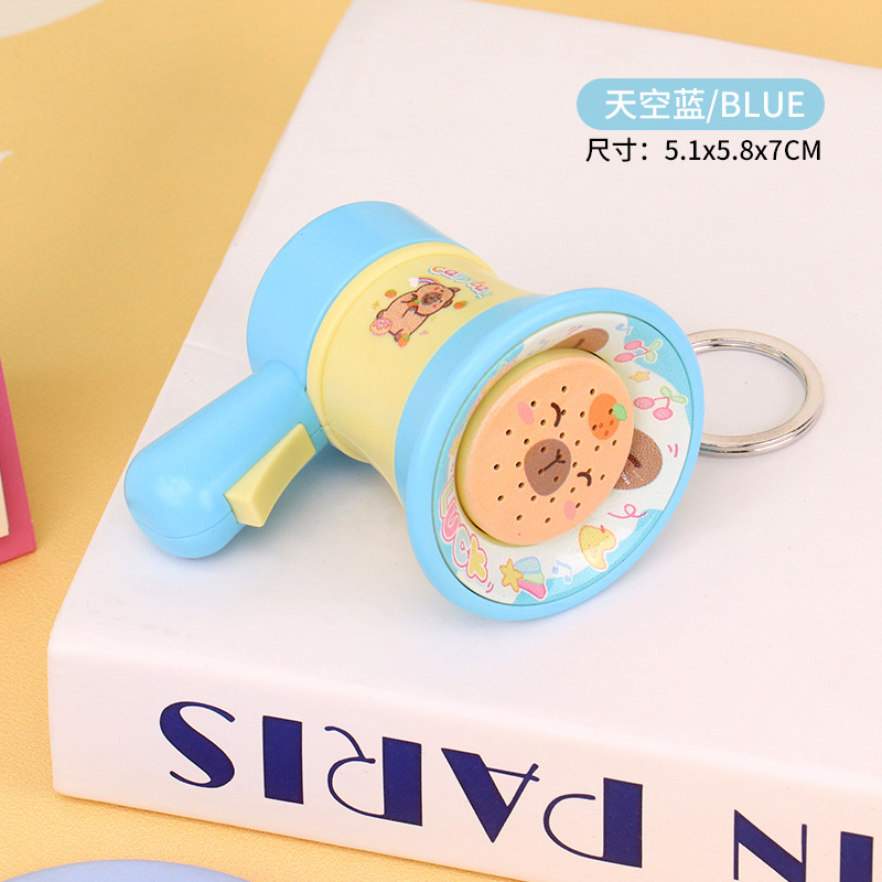Picture of Wholesale of Small Handheld Loudspeaker Keychain Toys in the Shape of Capybara for School Bags and Accessories