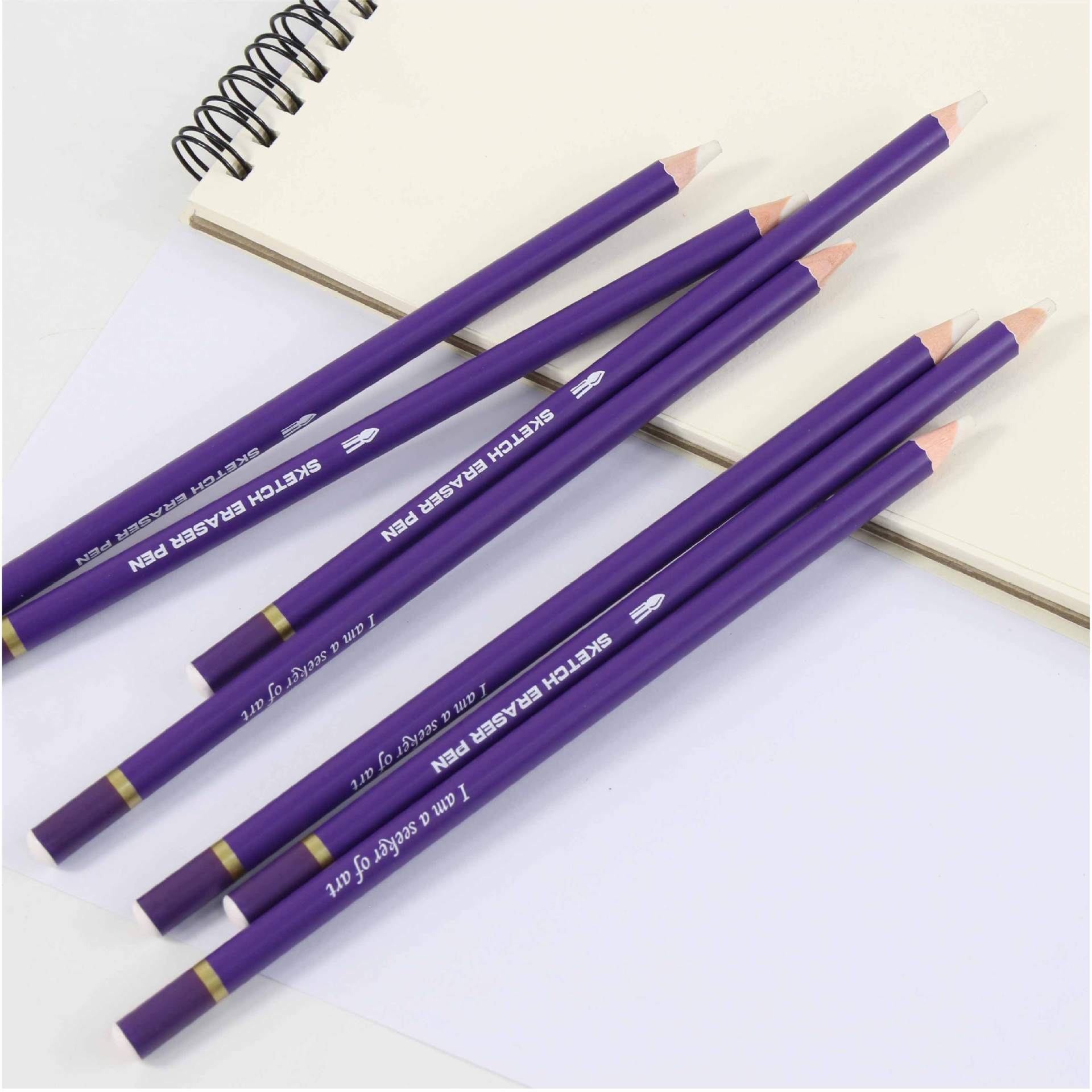 Picture of Factory Direct Sales High-Gloss Eraser Pen Eraser Pencil Erasable Eraser Pen Wooden Customizable Eraser