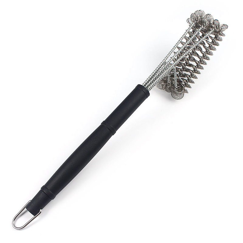 Picture of Factory wholesale barbecue wire brush copper wire brush barbecue net cleaning brush long handle curling brush spring steel wire brush