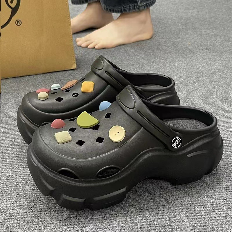 Picture of Baotou EVA hole shoes in 2025 new fashion and versatility student comfortable and casual two-wear non-slip slippers for women's summer