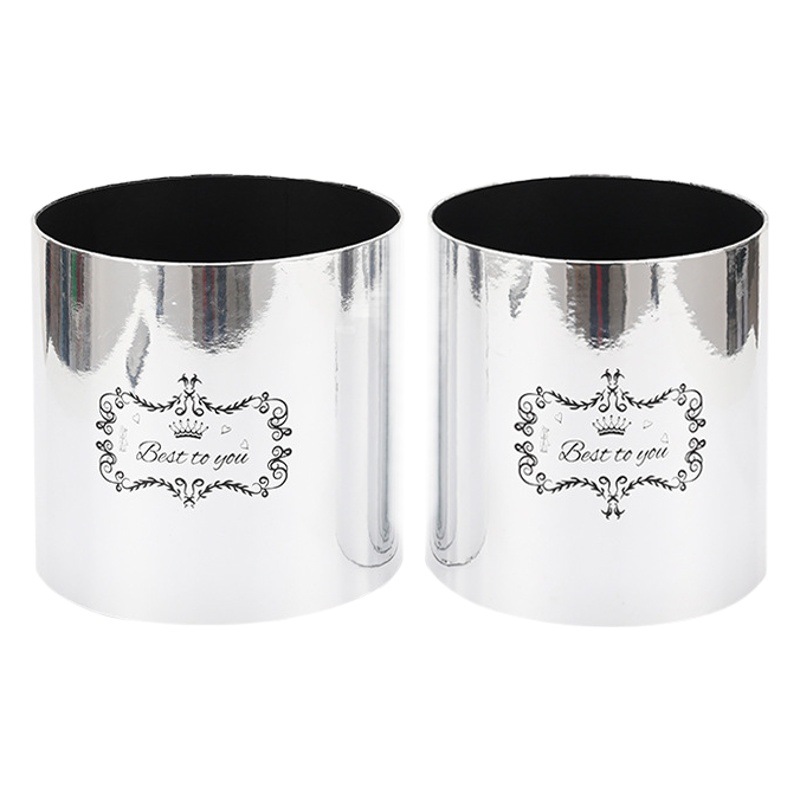 Beloved Hug Bucket Flower Arrangement Bucket Chinese Valentine's Day Flower Shop Material Set Two Silver Hug Bucket Flower Gift Box Flower Hug Bucket