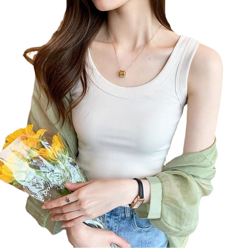 Camisole Women's Inner Wear Early Spring and Summer 2022 New Slim-fit Base Shirt Women's Outer Wear Sleeveless Threaded T-shirt