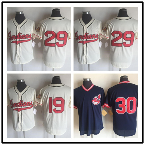 Retro Baseball Jacket Indian Team # 30Cleveland Indians Jersey Embroidered Baseball Uniform