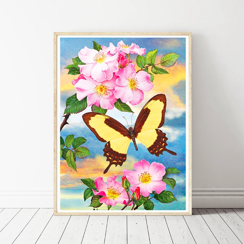 Picture of 5D Diamond painting full diamond landscape diamond embroidery diy round diamond cross stitch diy stick Diamond painting living room bedroom decorative painting