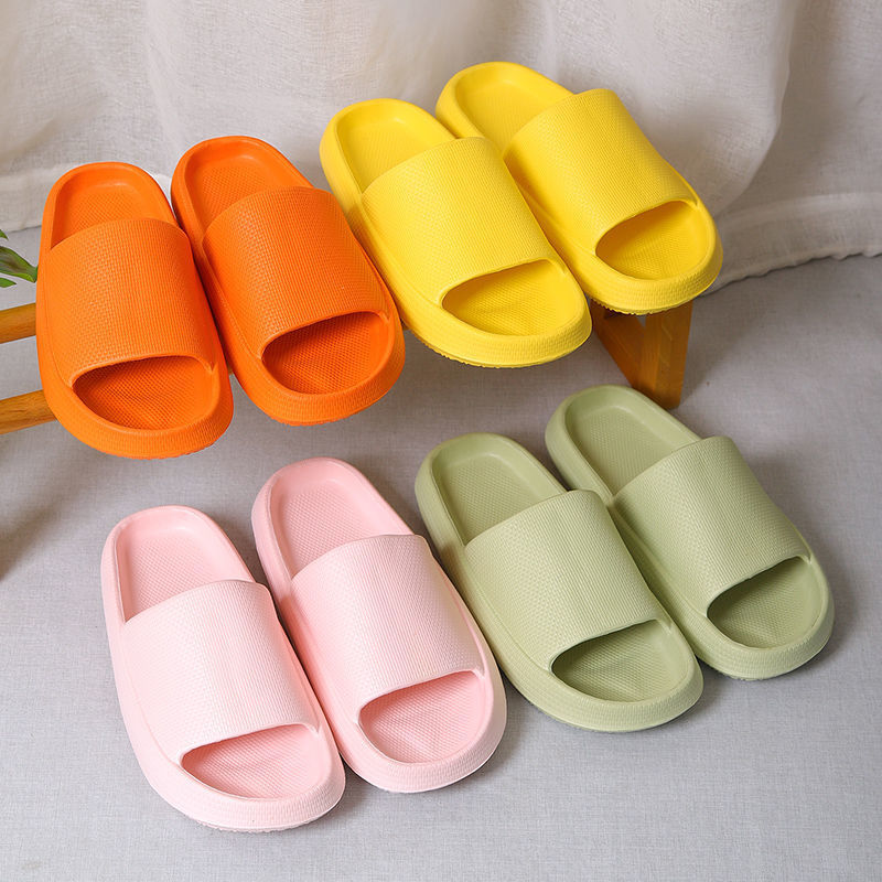Slip-on slippers women's summer eva sandals men's thick-soled home indoor bathroom New thick-soled non-slip couple style