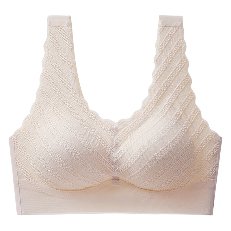 Summer Seamless Ice Silk Oxygen Pro 38 Lace Naked Vest Underwear Beautiful Back No Steel Ring Sleeping Thin Bra