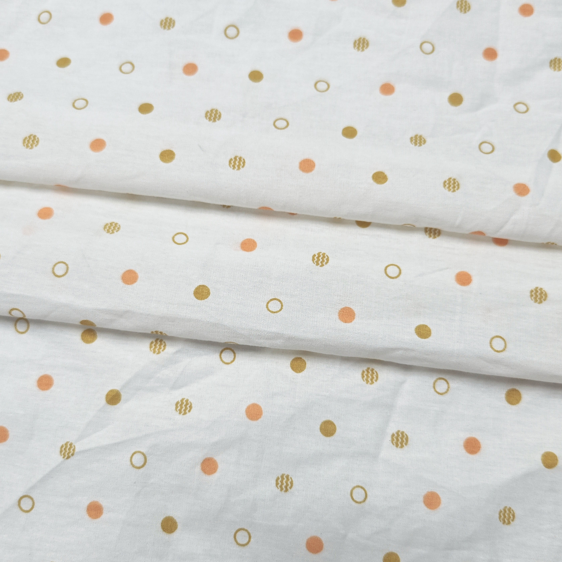Spring and summer high-density woven cotton, two-color dot print, pastoral style shirt, dress, children's clothing fabric, home boutique