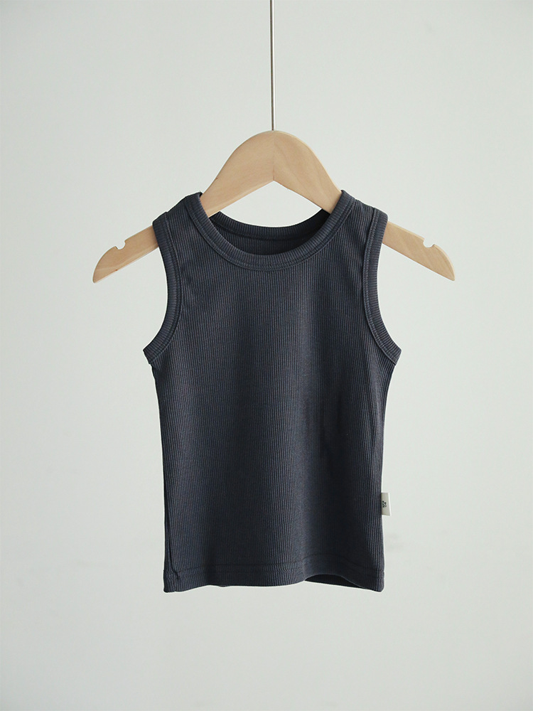 Picture of 2025 Children's Threaded Vest Youcan Silk Cotton Thin Round Neck Base Shirt Baby's Sleeveless T-shirt for Boys and Girls