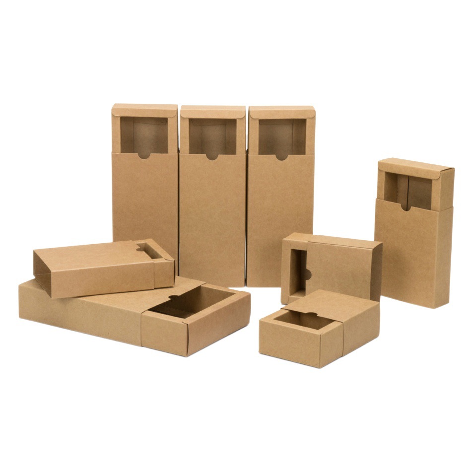 Kraft paper box drawer box wholesale product packaging box tea scented tea small box towel packaging gift box printing