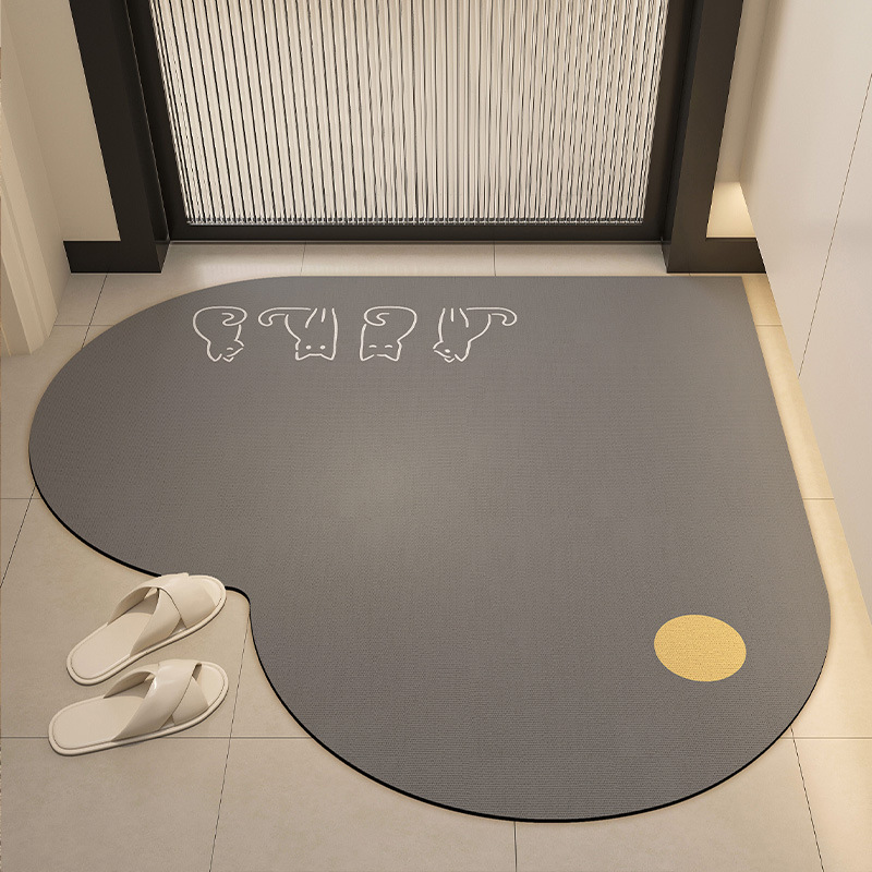 Picture of Cross-border Wholesale Diatom Mud Floor Mat Bathroom Absorbent Foot Mat Simple Dirty Resistant Anti-skid Mat Household Kitchen Tianjin Floor Mat