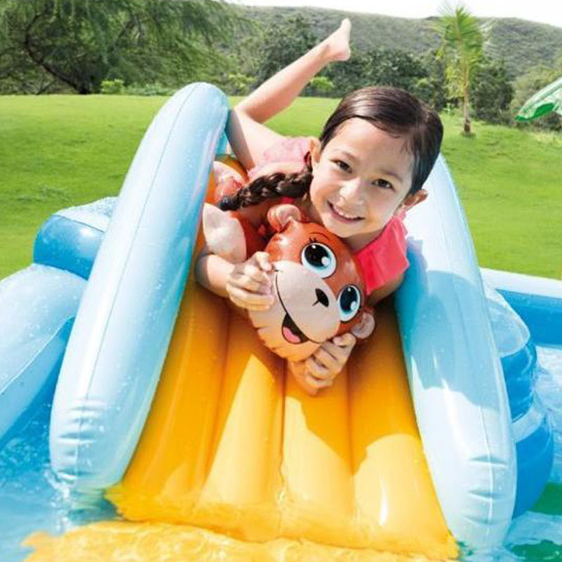 Picture of INTEX57161 Crocodile Garden Water Spray Slide Inflatable Pool Paddling Pool Children's Family Swimming Pool Ocean Ball Pool