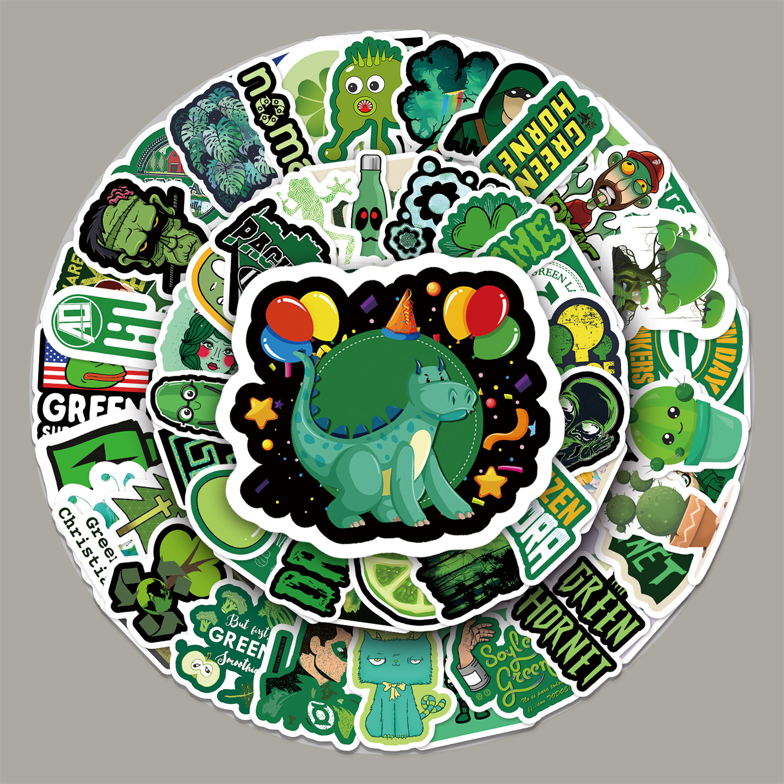 68 Green Series Ins Style Graffiti Stickers Luggage Bicycle Laptop Cartoon Decorative Stickers
