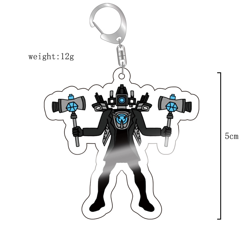 Picture of Cross-border new toilet man keychain skibidi toilet monitor Man TV man creative killer pendant batch