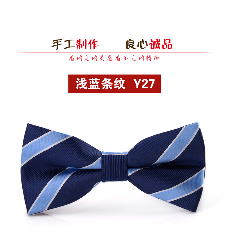 Picture of Bow tie men's wedding wedding groom best man Korean suit wine red red men's bow tie fashion
