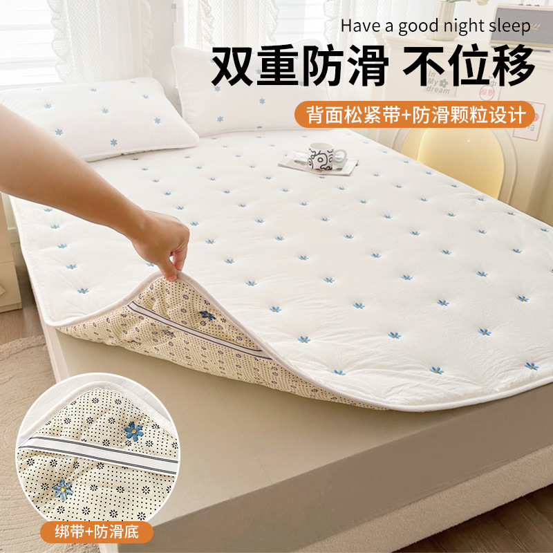 Picture of Pure Soy Fiber Foldable Mattress Cover Student Soft Cushion Thin Mattress Quilt Removable Protective Pad