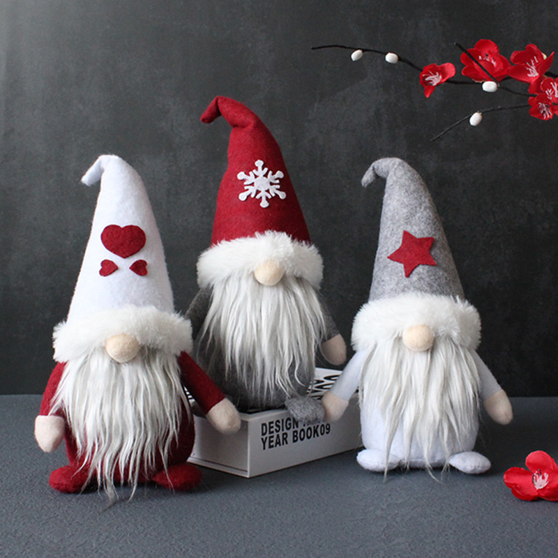 Cross-border New Creative Hat Faceless Doll Holiday Gnome Santa Plush Doll Doll Decorative Ornaments