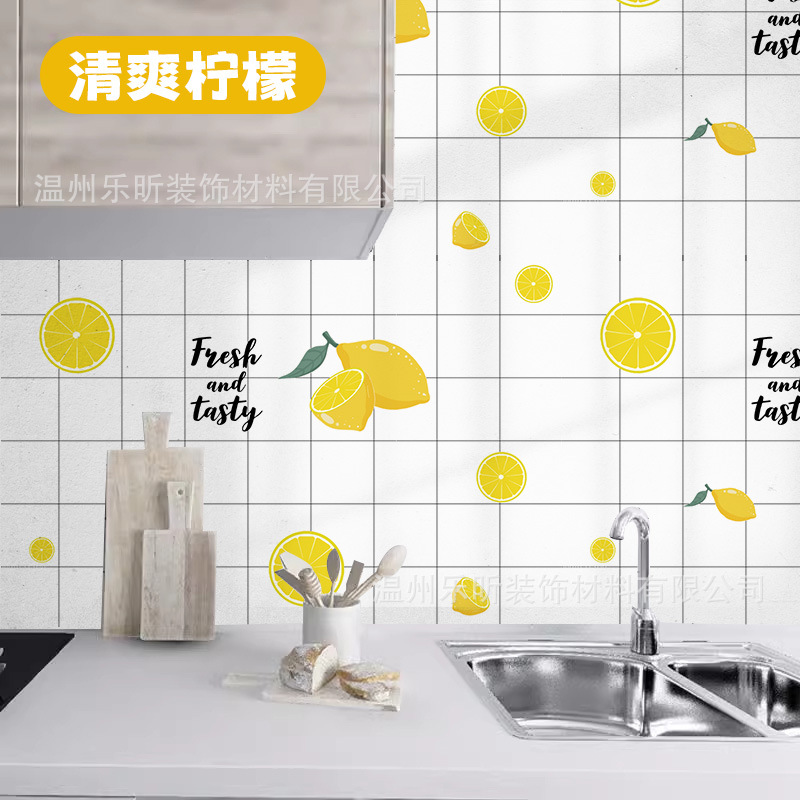 Picture of Wholesale Self-adhesive Wall Stickers Household Waterproof and Oil-proof Kitchen Stickers Stove Marble Countertop High Temperature Resistant Wallpaper Self-adhesive