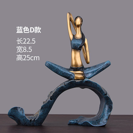 Picture of Cute styling Yoga Girl Fitness window miniature scene ornaments desktop ins girl room decoration wholesale