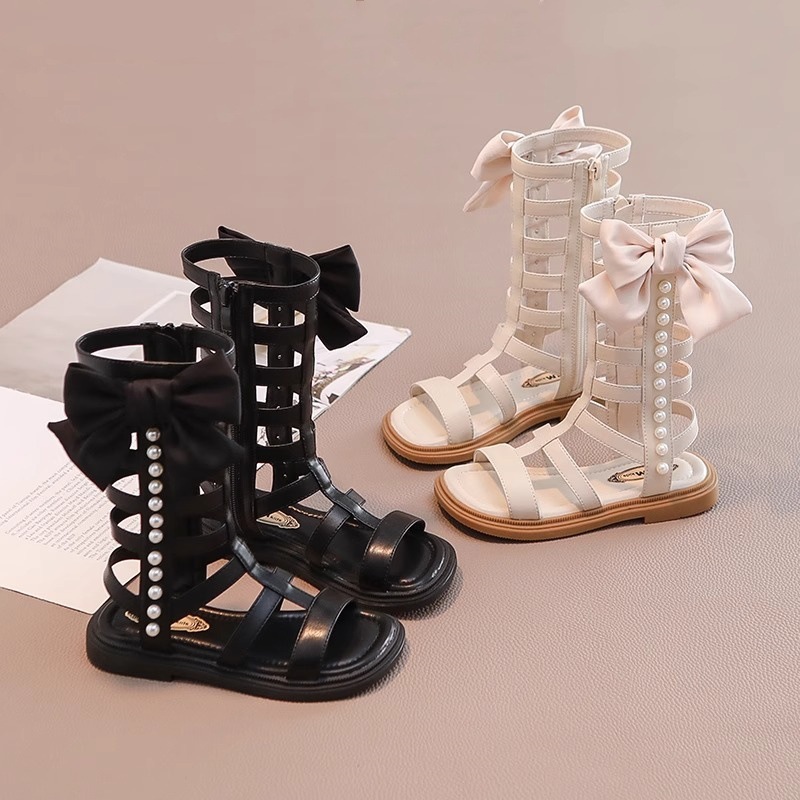 Girls' Shoes Children's Princess Sandals Roman 2025 Summer Summer New Style Baby Girl Big Child Soft Sole Stylisness