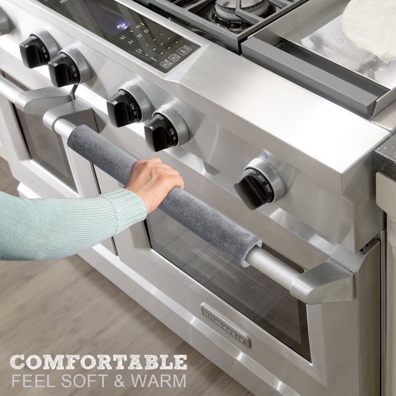 Double-door refrigerator handle glove oven microwave oven handle cover non-slip oil-proof door handle protective cover two-pack