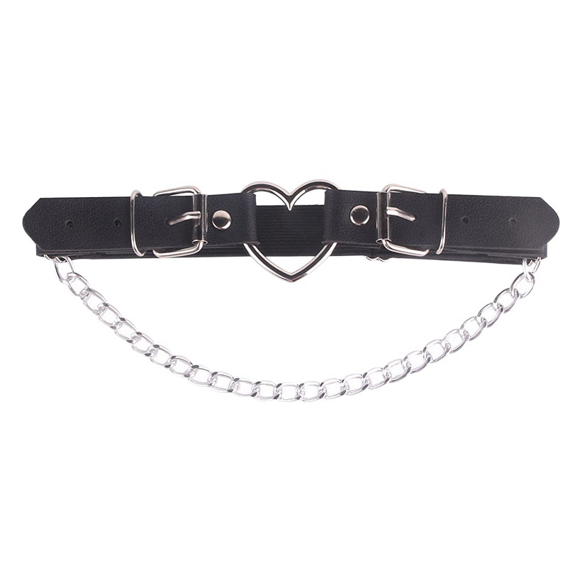 New Amazon Punk Style Trendy Heart-shaped Peach Heart Leg Loop Strap Fashion Chain Thigh Loop Leg Strap Garter Belt