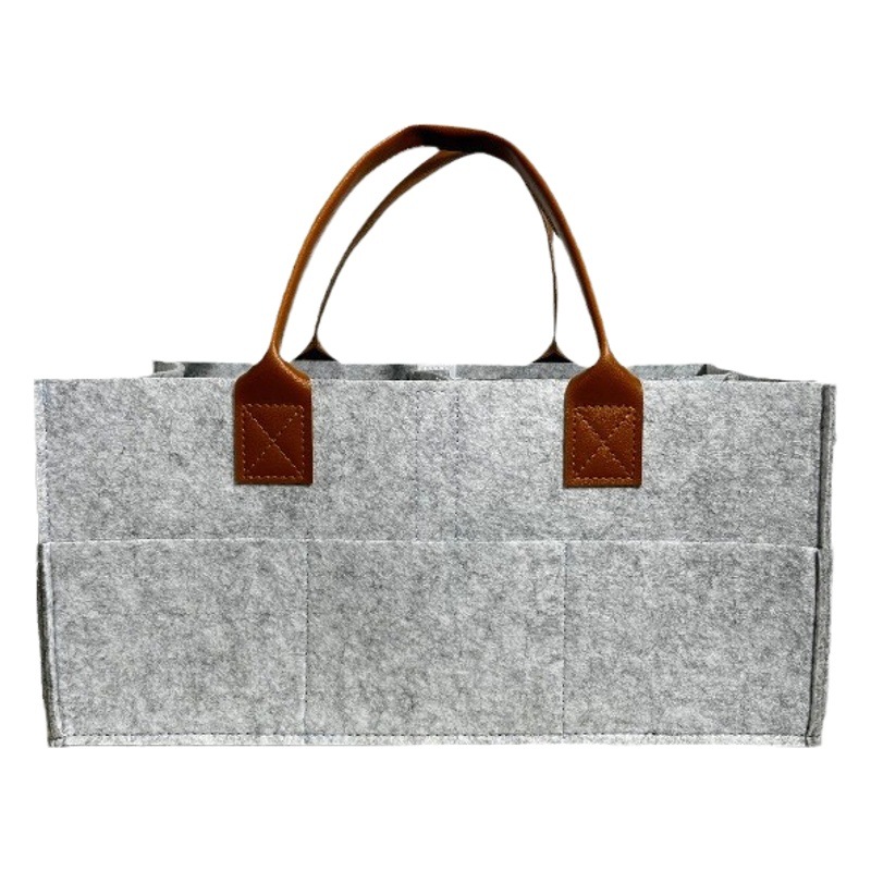 Cross-border supply felt diaper bag portable diaper storage mummy bag large capacity diaper storage felt bag