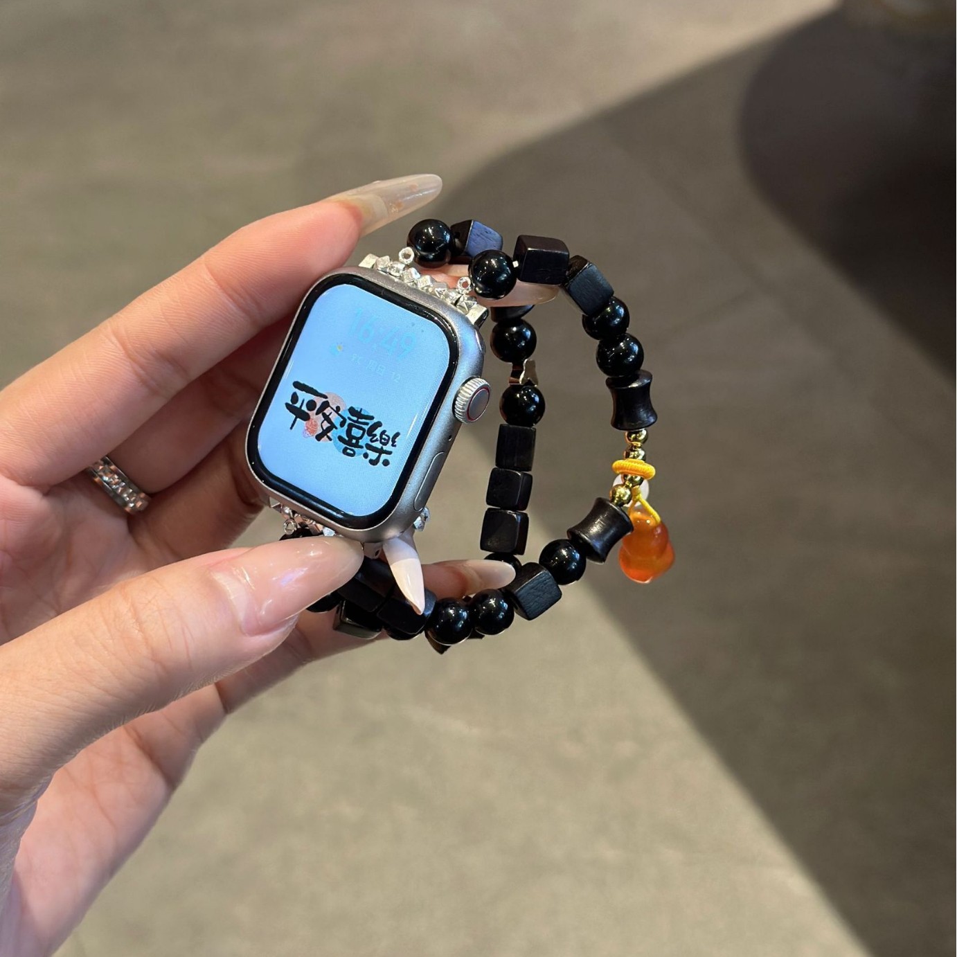For Apple Watch S10 Strap New Chinese Style Gourd Beaded applewatch987 Elastic iwatch for Men and Women